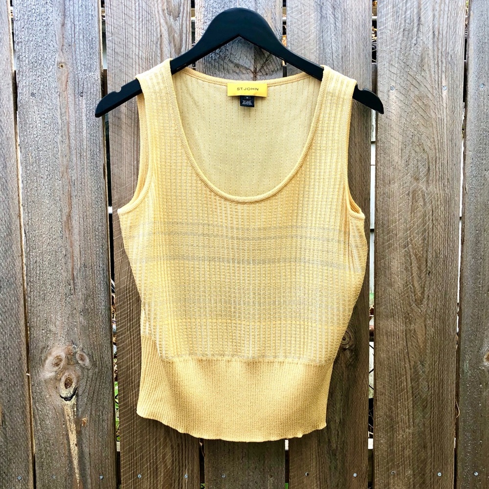 *St John | Santana Knit Low Neckline Sweater Vest